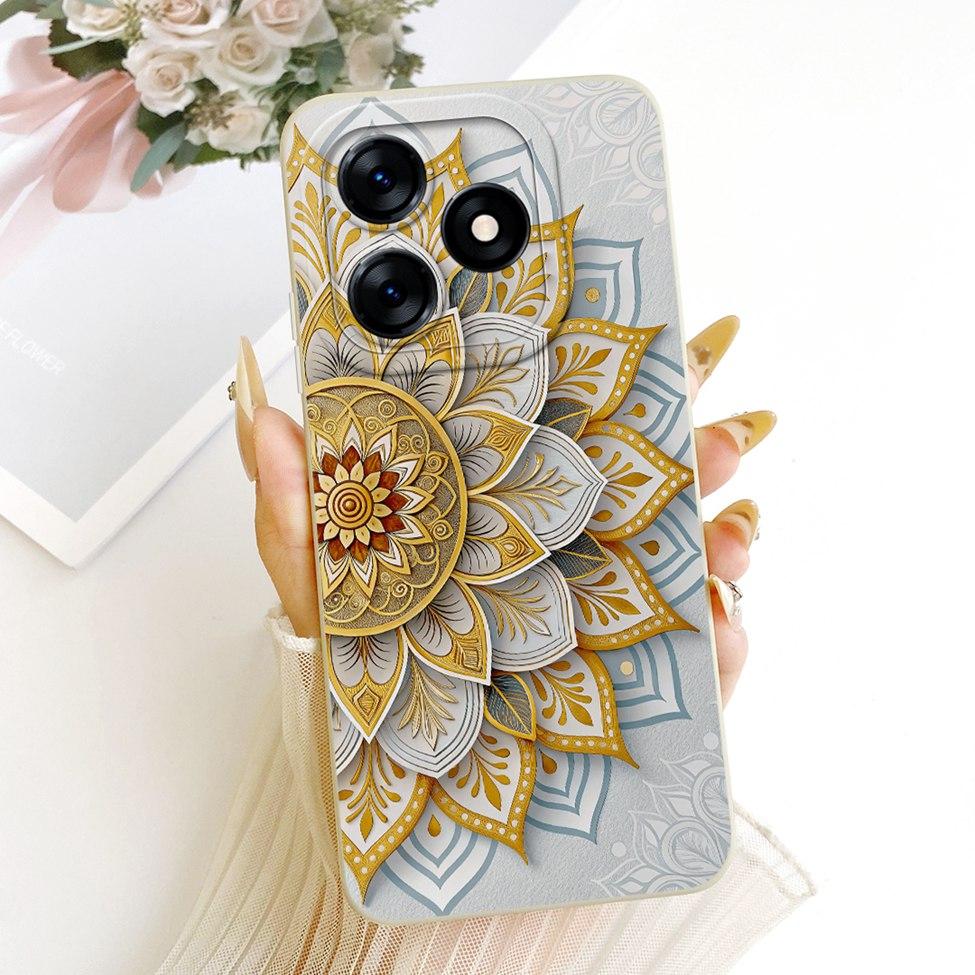 Чехол для Realme C51 RMX3830 Чехол для Realme C53 RMX3760 Крышка Силиконовый Роскошный Модный Мультяшный Забавный 2D Расписной