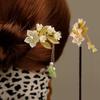 Handmade Flower Hair Sticks Ethnic Chinese Style Hair Chopsticks Winding Hairpin  for Disk Hair