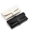 Fashionable Leather Soft Pack Sunglasses Case with Trendy Bandage Design - New Packaging Gift Box