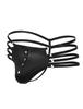 Sexy PU Leather Front Plus Sexy Lingerie for Men [ohyeah] Men's Thongs, Underwear, G-String, Breathable, Rivet-Decorated, U-Shaped Pouch, Bulge,