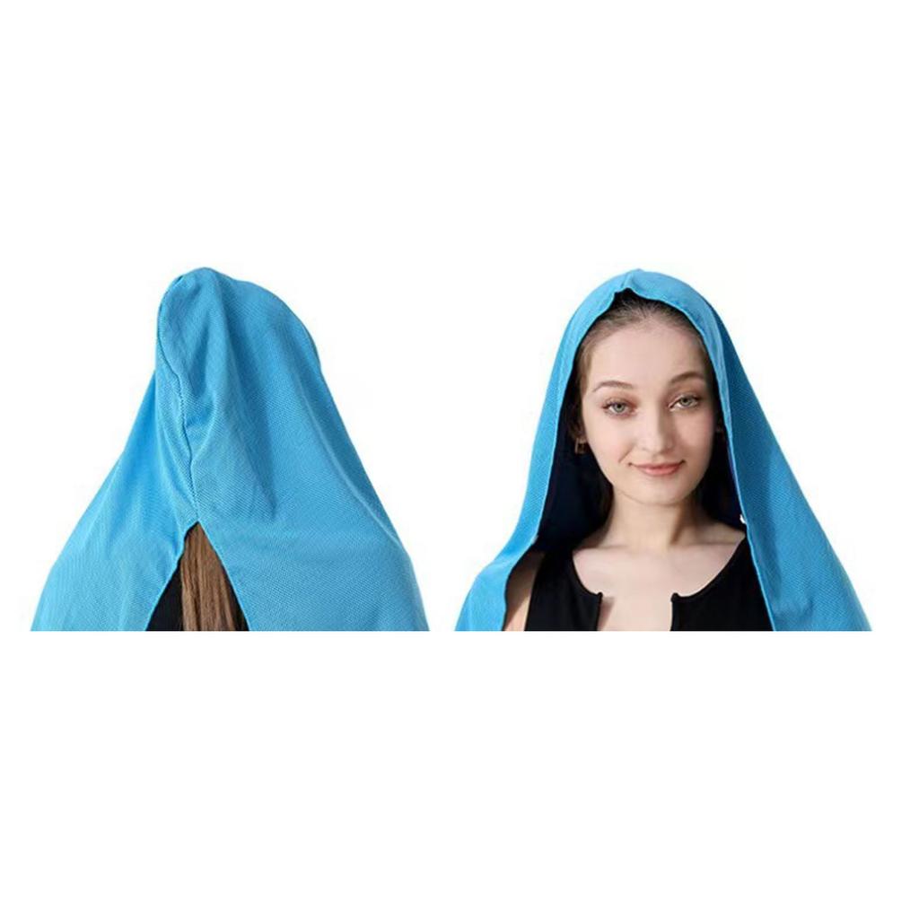 Летний охлаждающий головной платок, быстросохнущее полотенце с капюшоном, шарф из ледяного шелка, защита от солнца для спорта на открытом воздухе, для занятий йогой, повязка на шею