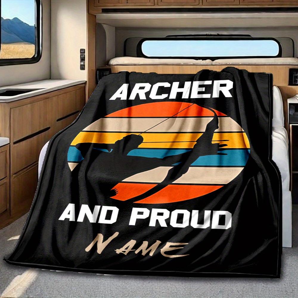 Archer And Proud Sunset Blanket Personalized Name Soft Comfortable Stylish Blanket Car Blanket Perfect For Travel Camping Outdoor Home Suitable For
