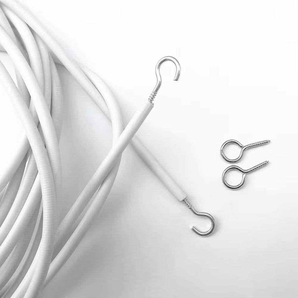 1Set PVC Steel Window Cord Cable Net White Curtain Track Wire New Wall Hanging Line