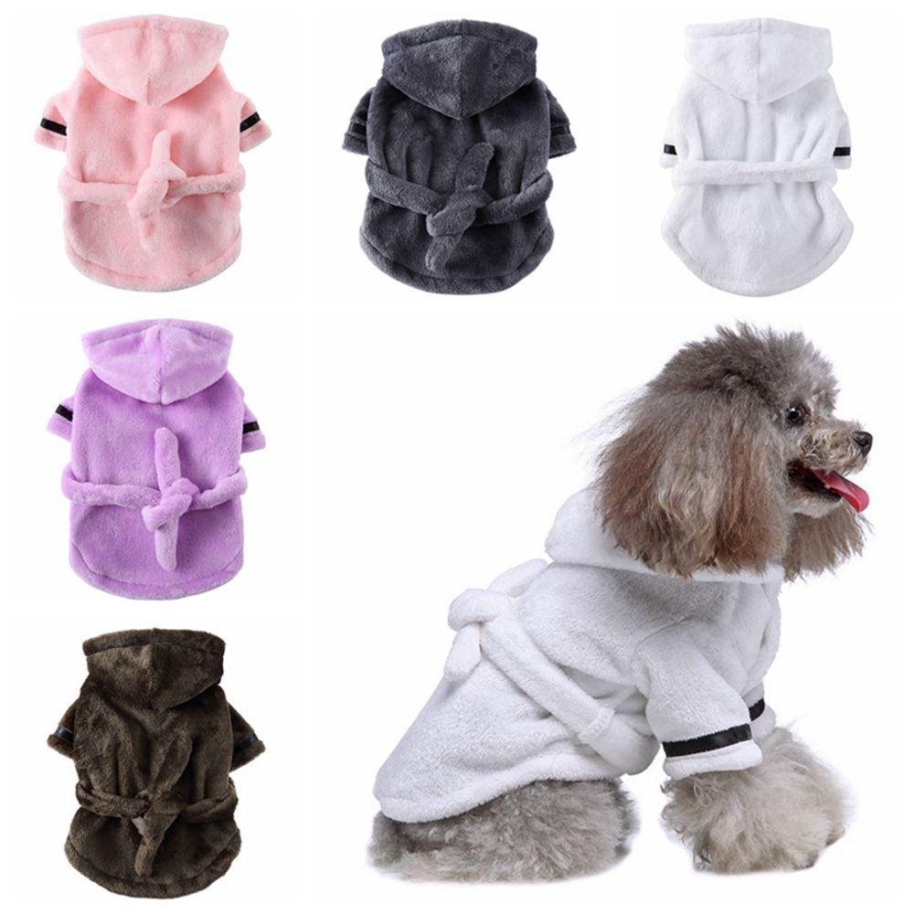 Lint-free Thick Shower Bathing for Small Large Dog Super Microfiber Pet Bath Towels Pet Pajamas Dog Bathrobe Dog Towel