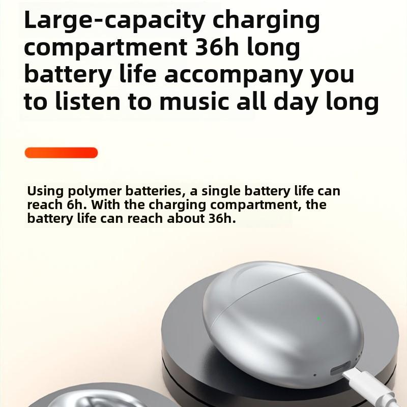 Wireless Bluetooth Headphones TWS Wireless Noise Cancelling Mini Ultra Long Life Semi-in-ear Headphones