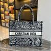[Б/У] Сумка-тоут Book Tote, средняя, синий холст, вышитая сумка-тоут - Очень хорошее состояние #WOGME7
