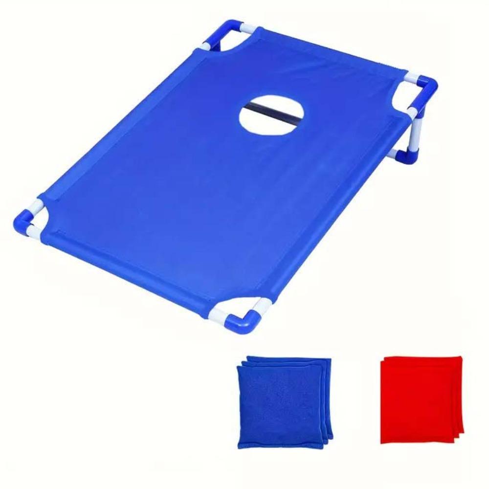 Red Blue Bean Bags Game Throwing Cornhole Game Board Portable Cornhole Set  Sports Toys