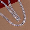 Fine 6MM Men Solid Silver Color Necklace Exquisite Noble Luxury Gorgeous Charm Fashion Wedding Chain Women Jewelry