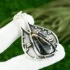 925 Silver Trillion Picasso Jasper Gemstone Sister Ethnic Artisan Trendy Pendant