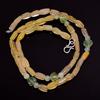 Natural Multi Aventurine Gemstone Mix Shape Smooth Beads Necklace 17" UB-4115 UB-4115