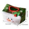 Cute Festival Decoration Tissue Box Christmas Desktop Square Decorative Santa Tissue Box Cover Portable Tissue Paper Holder Holiday Decorations