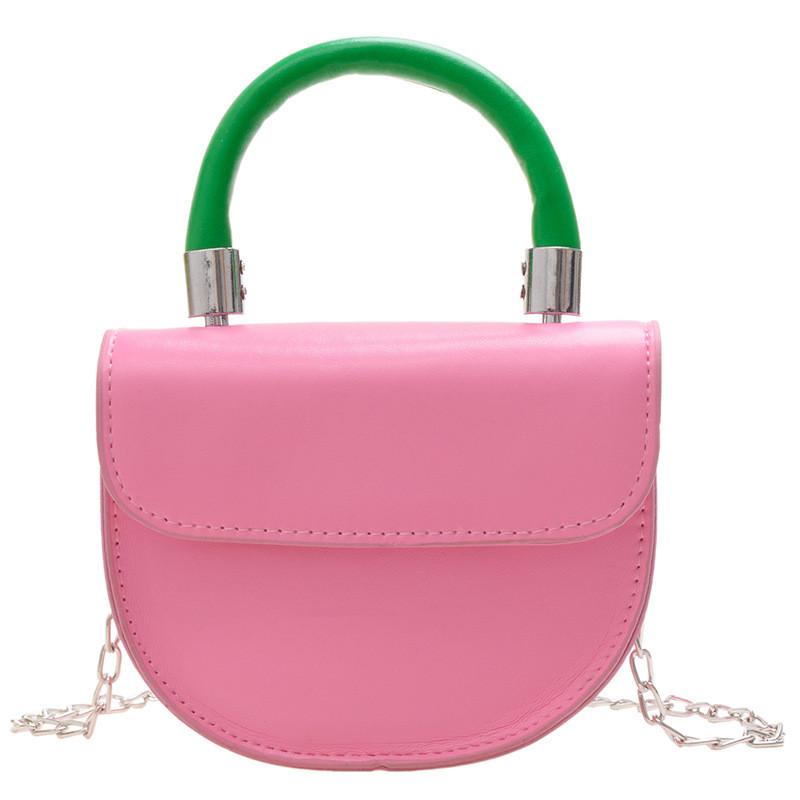 Trendy Mini Pu Chain Shoulder Bag For Stylish Girls In Various Colors Ideal For Kids