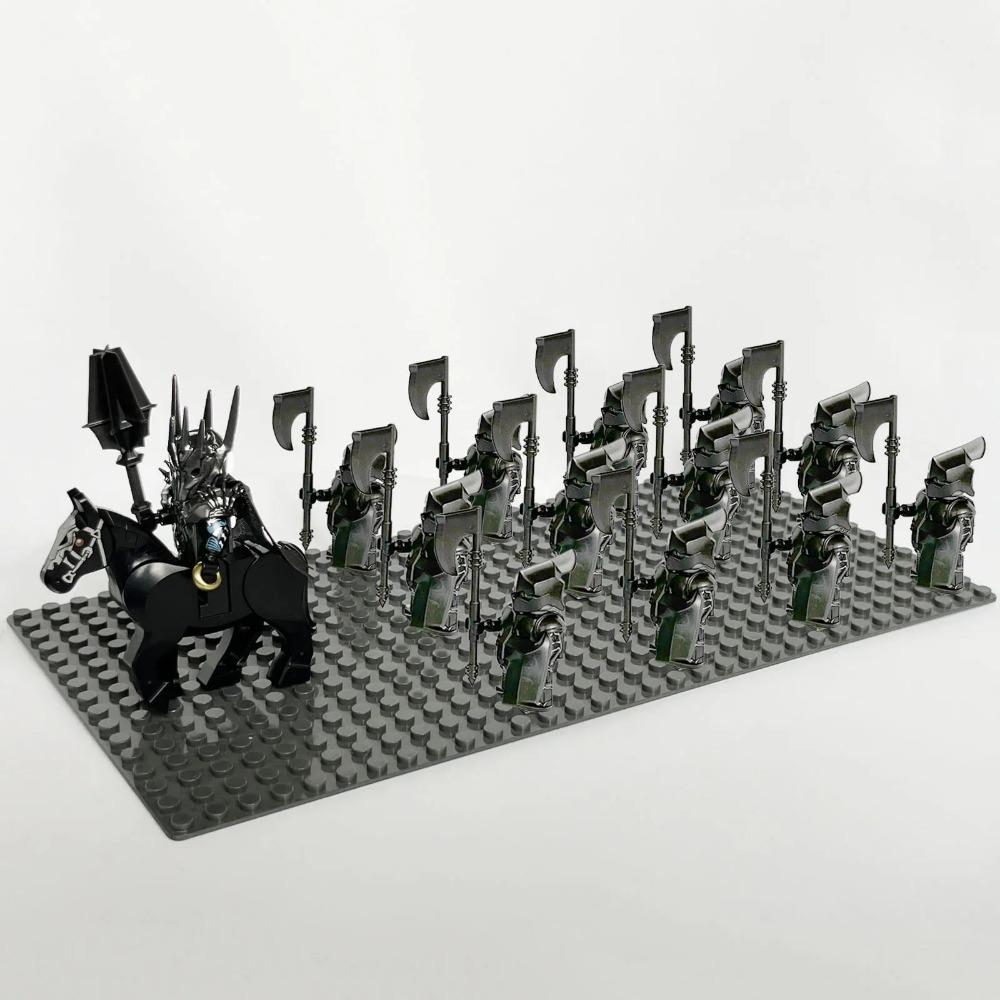 13 шт. Темный Лорд Саурон, Король-Чародей Ангмара, Орки, Сильные Урук-хай, Темные Рыцари, Армия Солдат, Фигурки, Строительные Блоки, Игрушки для Детей