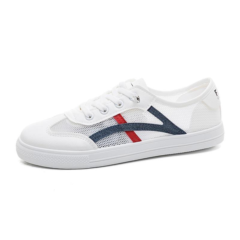 Summer New Ins Breathable White Shoes Women's Fashionable Student Mesh Versatile Casual Board Shoes Flat Shoes