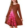 Girls' Princess Dress - Long Sleeve A-Line T-Shirt Dress Christmas Day
