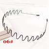 Hair Styling Tool Alice Style Black Head Hoop Casual Headwear Sports Metal Hairband Wavy Headband