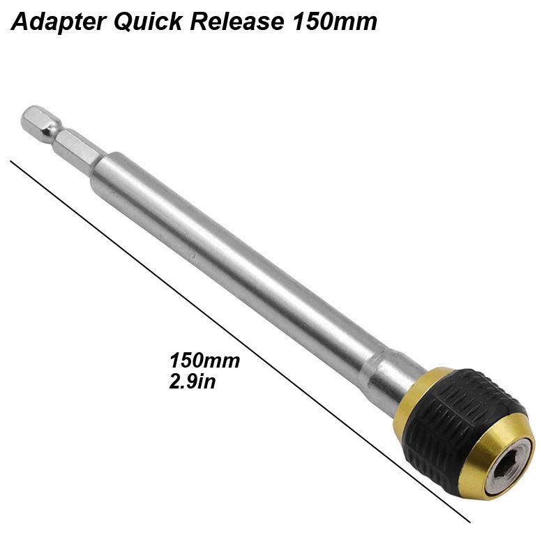 Chuck Extension Adapter Convertor Hex Shank Quick Release Change Bar Socket Electric Screwdriver Bit Holder Kit For Screws Nuts
