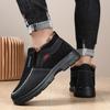Мужская зимняя хлопковая обувь в стиле ретро с толстой подошвой, нескользящая, мягкая подошва, тканевая обувь для мужчин, модные, бархатные, теплые, мужские зимние ботинки