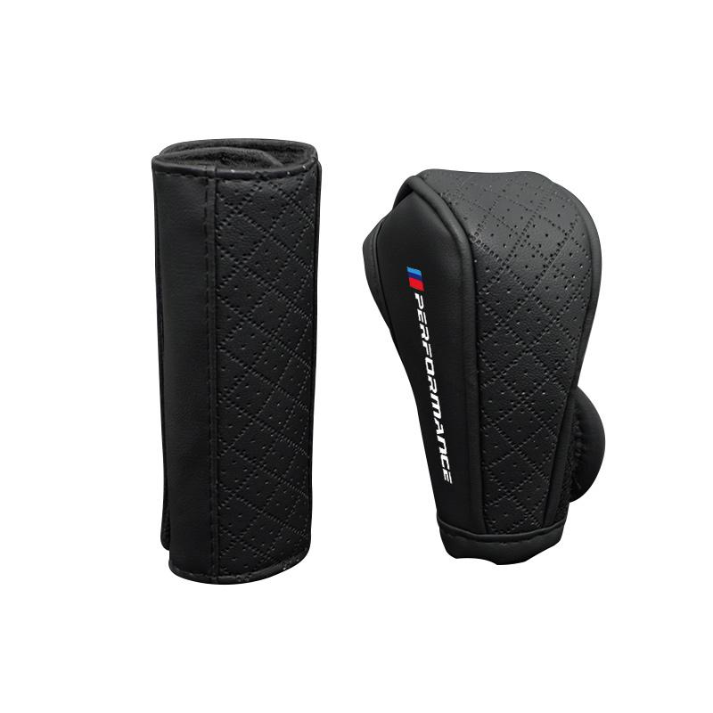 CMU2 PU Car Shift Handle Cover+Auto Non-slip Hand brake Cover For BMW M M3 Performance F20 F40 F22 F30 E90 F32 F06 F07 F46 E60 M5