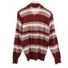 КЛАССИЧЕСКИЙ VINTAGE 80-х годов Вязаное поло с длинным рукавом и бордюрным узором Мужское Б/У