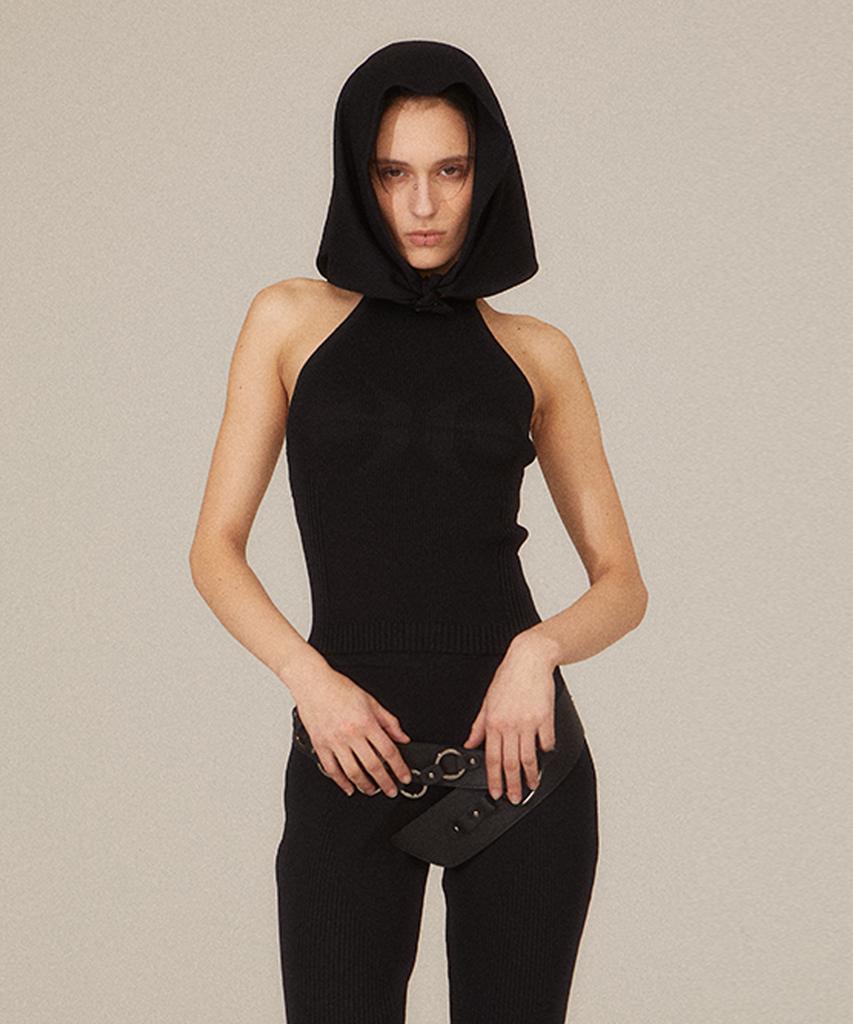 KITSCH&KISS Knit Simbol Halterneck Top (25Stp-Htnk03)