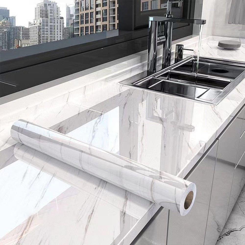 Маслостойкие наклейки на кухонную столешницу Водонепроницаемая пленка для ремонта плиты Новые обои для плитки