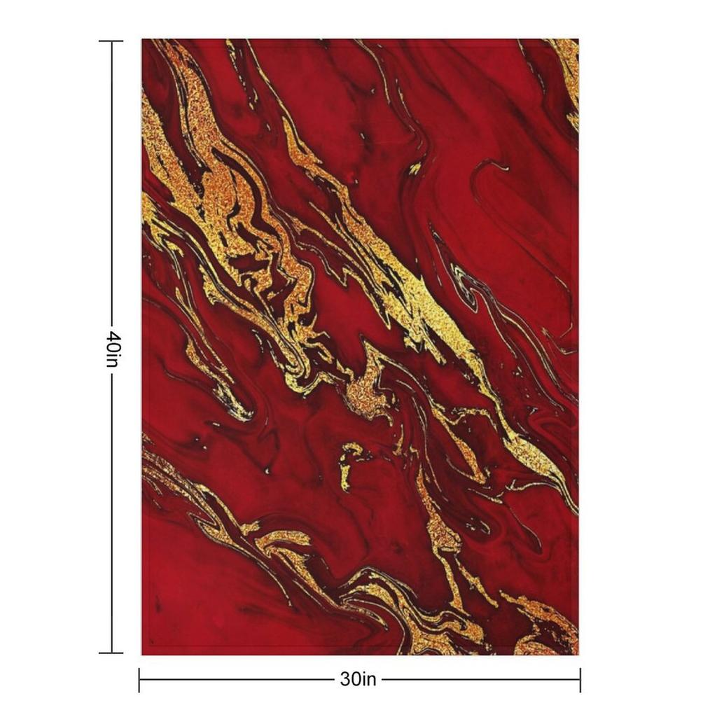 Искусственный красный и золотой мраморный плед Роскошный для дивана Тонкий Свободный Пушистый Пледы