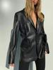 AL KHALID Designer Stylish Blazer Genuine Lambskin Formal Leather Handmade Women Blazer