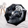 Yin Yang Tiger: A Unique Fusion of Strength and GraceUmbrella, Portable 3-Fold Compact Umbrella,Christmas Gift ES575