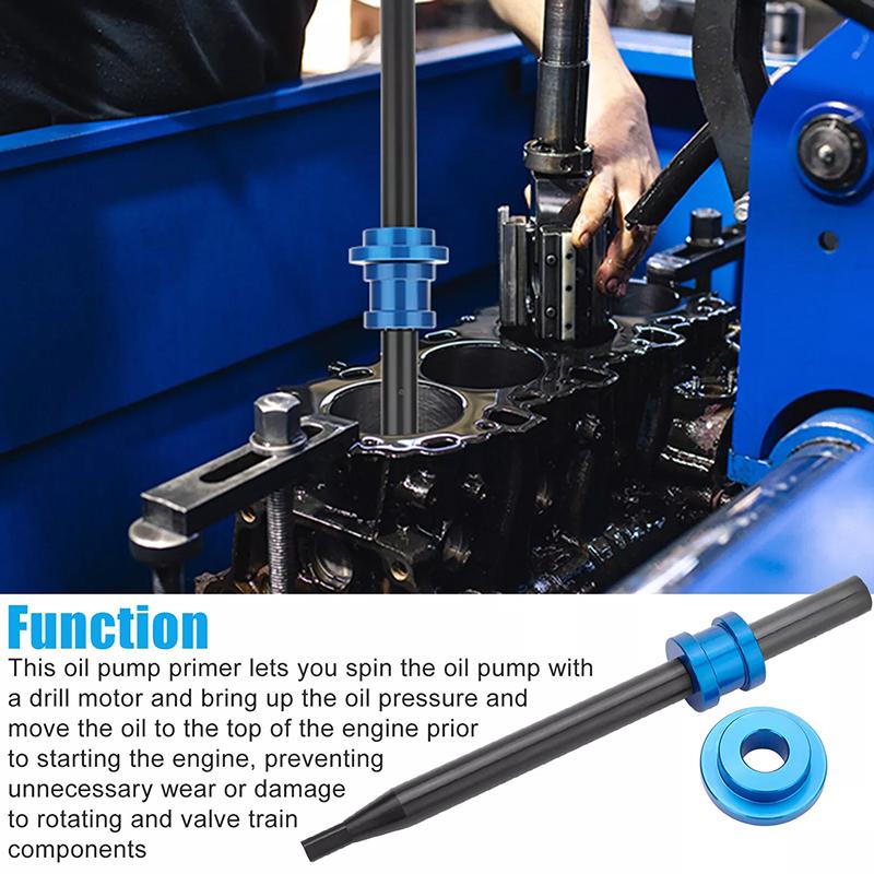 Инструмент для заливки масляного насоса для Chevy 283 Sbc 454 Bbc Алюминиевый инструмент для заливки масляного насоса Антикоррозийный для двигателя Chevy V6 V8 Маленький Большой Блок