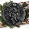 Набор деревянных вывесок, дизайн Dark Angel, круглая дверная вешалка, декоративный настенный постер с качеством HD-печати, для двери, стены, дома, комнаты, фермерского дома, улицы, магазина