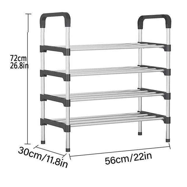 3/4/5/6 слоев полка для обуви из нержавеющей стали, многослойный шкаф для обуви, органайзер для хранения обуви, гостиная, спальня, экономия места, полка для обуви
