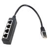 RJ45 Splitter Adapter 1 To 4 Port Smooth Transmission Excellent Connection Network Cable Adapter