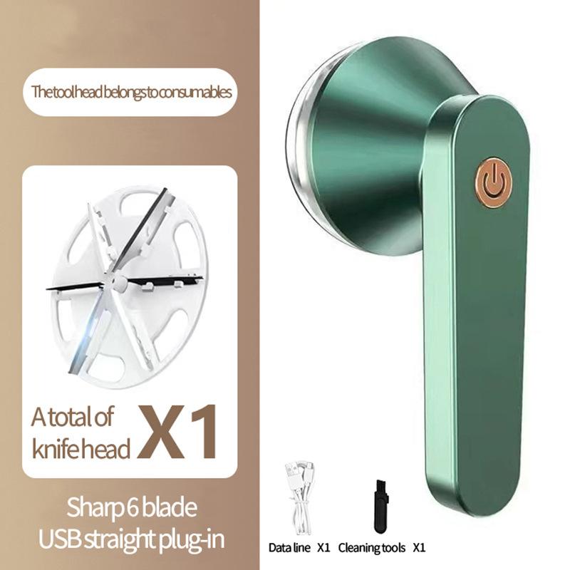 Электрический триммер для удаления комков шерсти, автоматическое удаление комков шерсти, бритье, шесть ножевых головок, зарядка через USB, портативный домашний триммер для удаления ворса