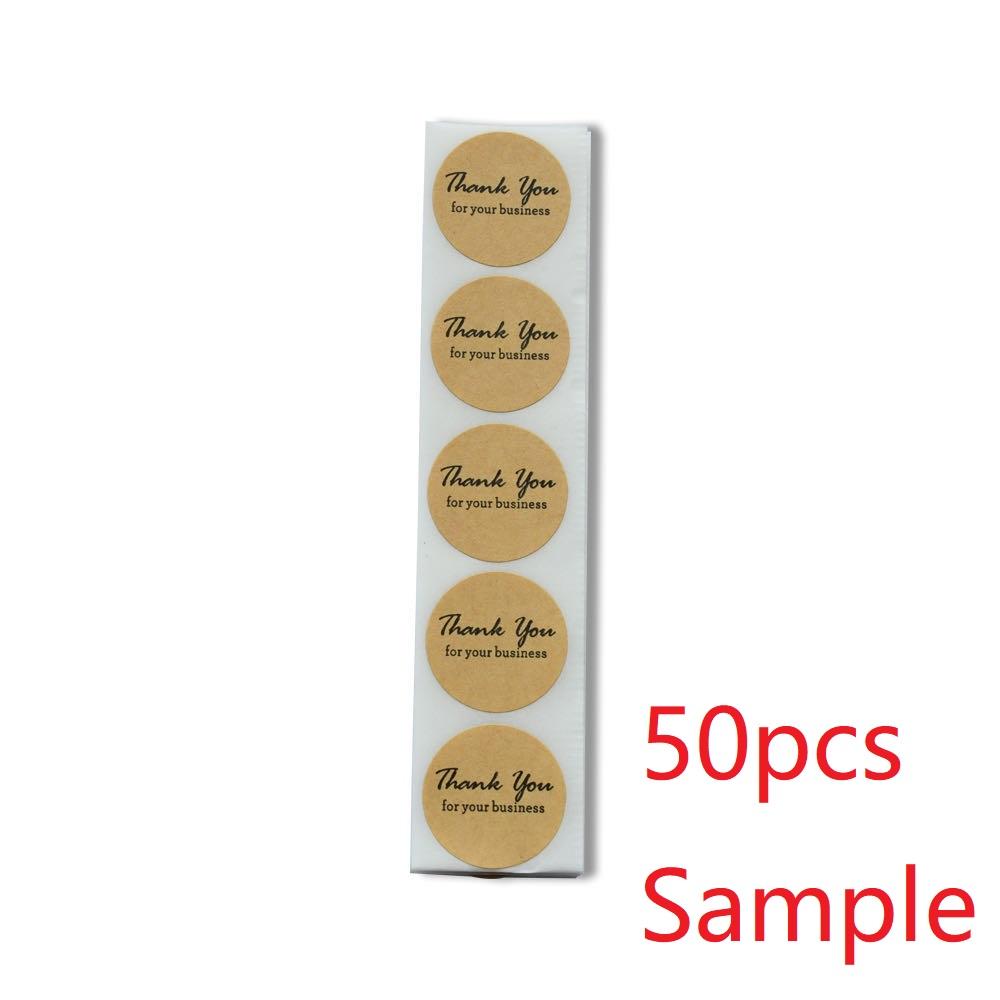 50Pcs 1Inch Diy Hand Made Handmade With Love Label Wedding Stickers Adhesive Sticker Kraft Round Labels Wholesale Price
