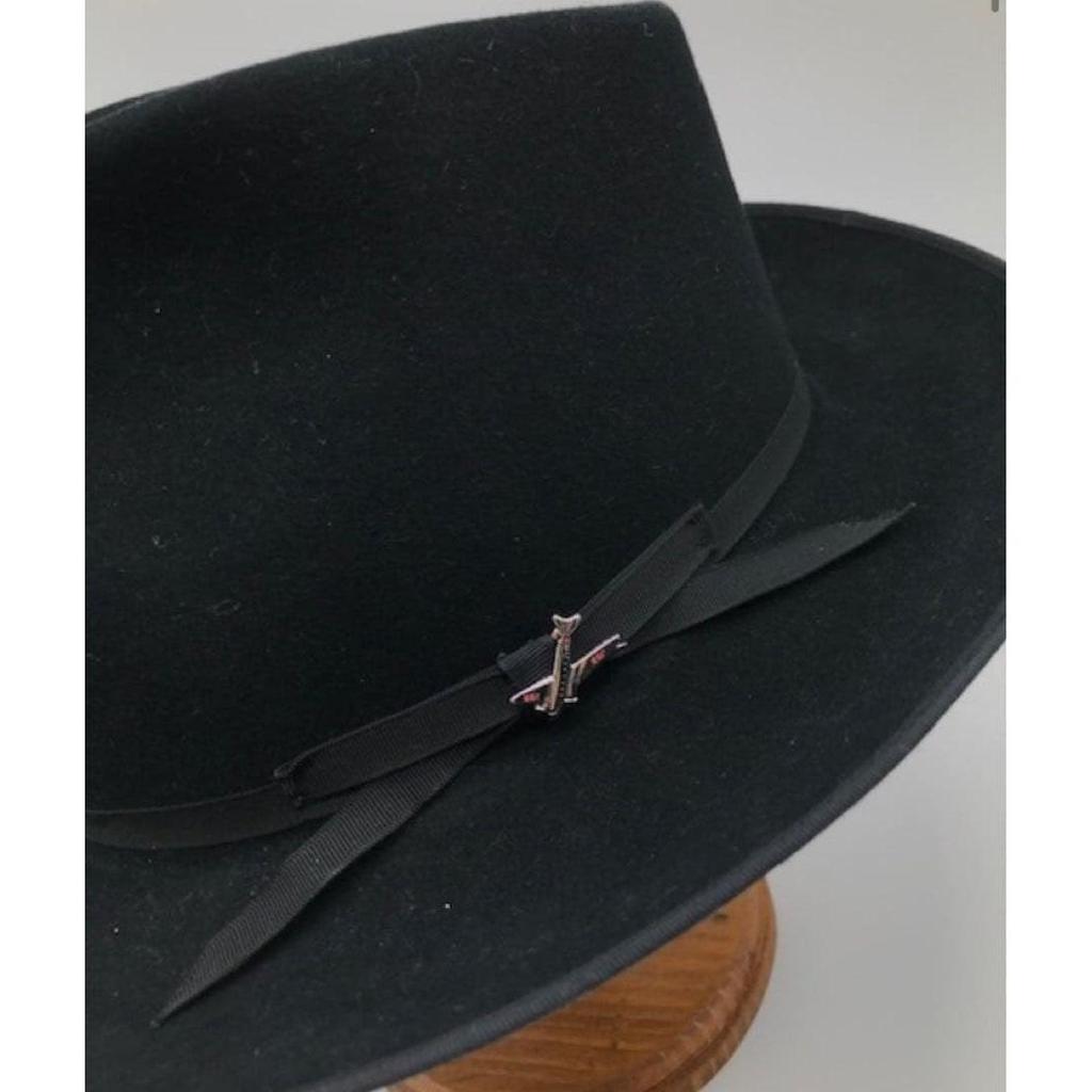 Б/у Новый Шляпа Stetson Stratoliner Черный Сделано в США 59см