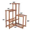 Corner Garden Plant Stand Wood Multi-Tiered Flower Display Rack Shelf