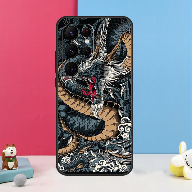 Chinese Dragon Case For Samsung Galaxy S23 S24 Ultra S20 S21 FE Note 10 20 Ultra S8 S9 S10 S22 Plus Cover