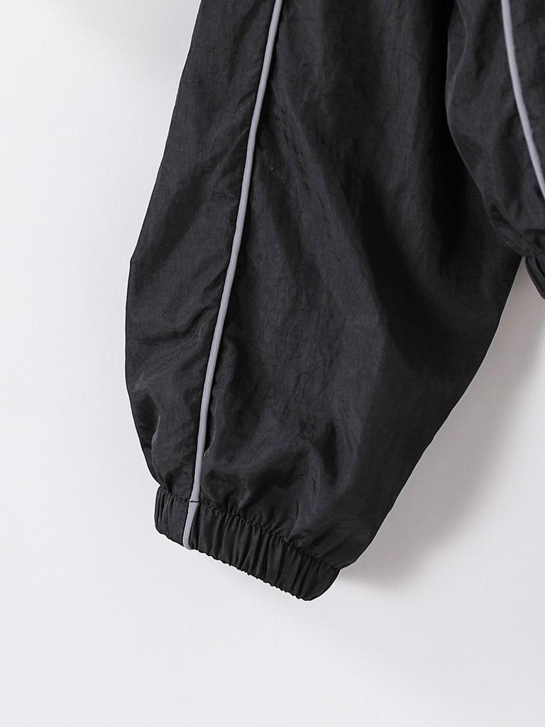 Girls 8-12Y All Season Casual Jacket, Raglan Long Sleeve Zip Up Short Coat with Reflective Stripe, Lightweight Outdoor Running Cycling Sportswear