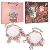 24 Grid Christmas Roses Gold Diy Bracelet Gift Box Stylish Holiday Countdown Toys Box For Children Boys Girls