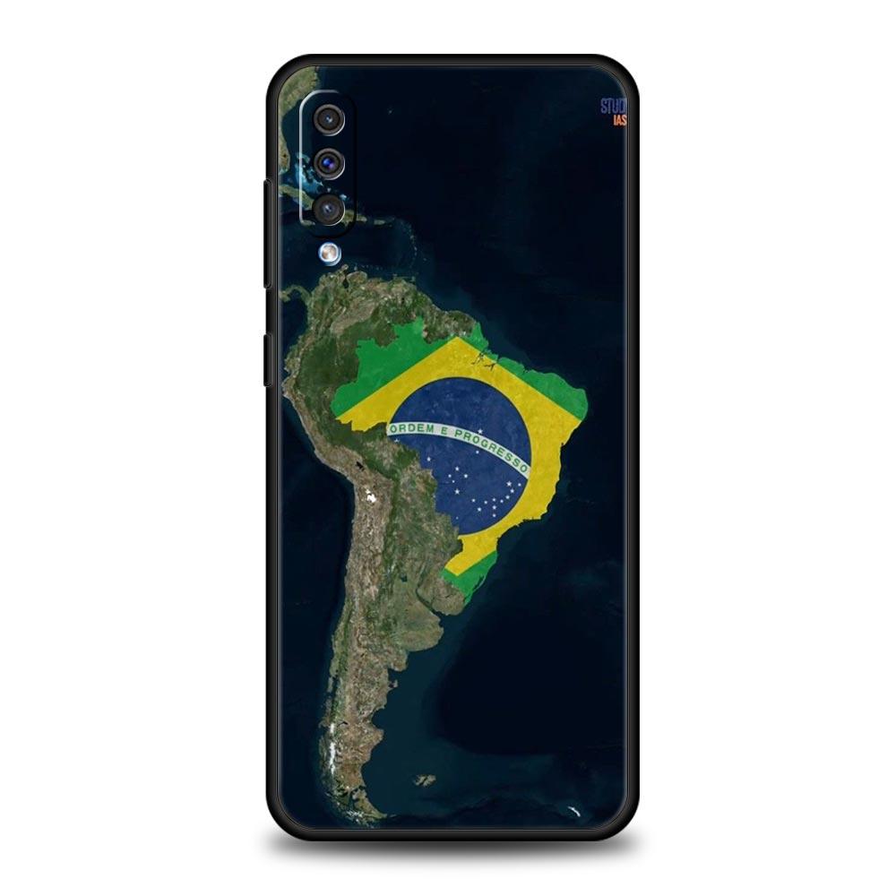 Большой чехол для телефона с флагом Бразилии для Samsung A56 A36 A26 A54 A52 A24 A14 A50 A72 A70 A40 A06 A12 A22 A34 A42 A32 A04s A16 5G