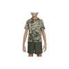 Dri-FIT Multi Camouflage Print Pullover Short Sleeve T-Shirt Kids Tops Khaki-Green DX5392-325