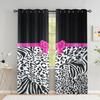 Шторы с леопардовым принтом для гостиной, роскошные плотные шторы принцессы с розовым бантом для спальни, занавески с зеброй для окон