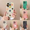 Чехол для Itel A18s A70 Tecno Spark 20 20C Pop 8 Pova 6 Pro Чехлы-бамперы Pretty Love Heart Pattern Матовые жидкие силиконовые противоударные чехлы для телефонов Корпус