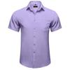 Men's Dress Shirt Short Sleeve Business Formal Shirt Regular Fit Button Up Shirts