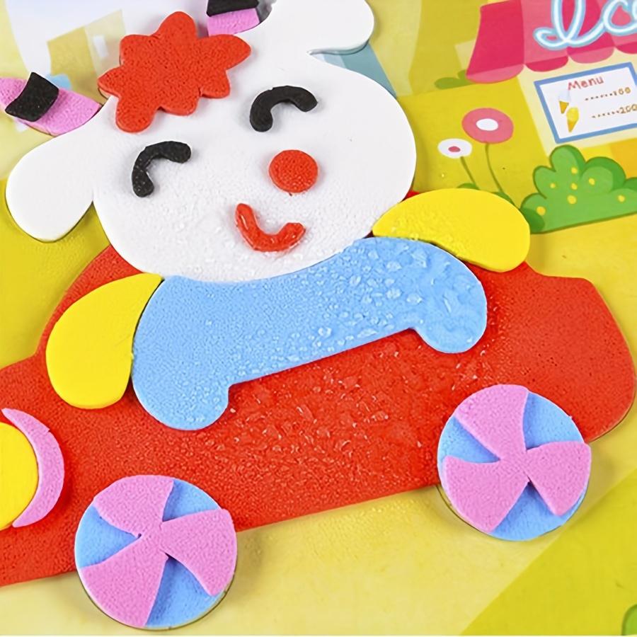5/10pcs Cartoon DIY EVA Foam Paste 3D Stickers Creative Handmade Picture Filling Sitckers Artistic Paper Pasting Painting Cards