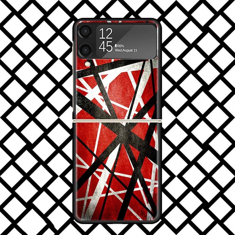 Чехол для телефона с графикой Эдди Ван Халена для Samsung Z Flip 7 6 5 4 3 Galaxy ZFLIP7 ZFlip6 5G Flip5 Flip4 Flip3 5g Черный Жесткий C