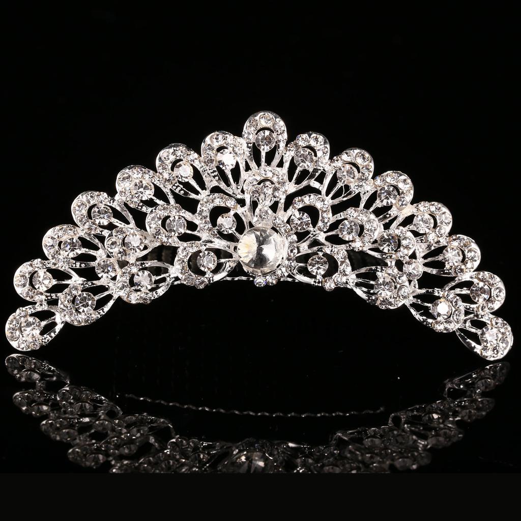 Детская тиара из сплава для девочек, тиара для любви, гребень для волос принцессы, стразы, жемчуг, тиара на день рождения