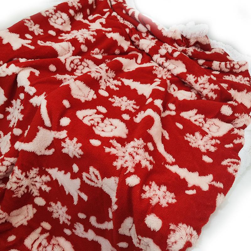 Двухслойное теплое фланелевое жаккардовое одеяло для зимы