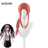 Anime Wig Chainsaw Man Makima Cosplay Wigs Braided Hair Long Pink Red Wig Braids Heat Resistant Synthetic Hair Halloween Party